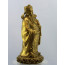 Glücksgott Lu Xing, goldfarbene Messingfigur
