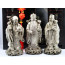 Fu Lu und Shou Metall-Figuren Set Sanxing Messing silberfarben