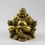 Buddha auf Drachenthron, goldfarben patiniert