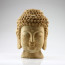 Buddha-Kopf, Holzskulptur Buddha Amitabha Statue