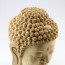Buddha-Kopf aus massivem Holz
