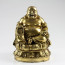 Buddha Figur Messing, goldfarben patiniert