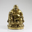 Buddha auf Lotusthron, chinesische Messing-Figur