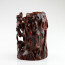 Chinesische Holzvase mahagonifarben