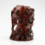 Chinesische Vase aus Holz "Glück", asiatische Holzskulptur