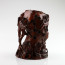 Chinesische Vase aus Holz "Glück", asiatische Holzskulptur