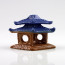 Keramikfigur "Pavillon-Tempel" rautenförmig, Garten-Bonsai-Deko