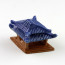 Bonsai-Figur "Pavillon-Tempel" rautenförmig, Keramik-Deko