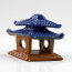 Keramikfigur "Pavillon-Tempel" rautenförmig, Garten-Bonsai-Deko
