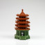 Chinesische Keramik-Pagode, Pflanzendekoration