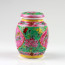 Chinesische Teedose Porzellan "Baba-Nyonya", Peranakan-Porzellan