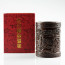 Chinesische Vase aus Holz "Langlebigkeit", Holzgefäß
