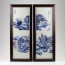 Wandbilder-Set Porzellan blau-weiß, chinesische Porzellan-Bilder