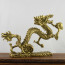 Chinesischer Drache "Wolkendrache mit Drachenperle" Messing-Figur