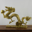 Chinesischer Drache "Wolkendrache mit Drachenperle" Messing-Figur
