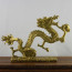 Chinesischer Drache "Wolkendrache mit Drachenperle" Messing-Figur