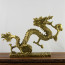 Chinesischer Drache "Wolkendrache mit Drachenperle" Messing-Figur