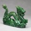 Chinesischer Drache Keramik-Figur grün