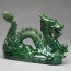 Chinesischer Drache Keramik-Figur grün