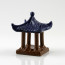 Keramikfigur Pavillon, asiaitische Pflanzen-Deko
