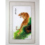 Chinesisches Bild aus Stoff, Tiger in der Natur