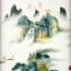 Chinesisches Porzellanbild "Wasserfall im Guilin", Wandbild Keramik-Fliese