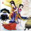 Chinesisches Porzellanbild "Yang Guifei" (Die Vier Schönheiten), Keramik Wandbild