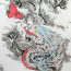 Rollbild "Drache", chinesische Bildrolle