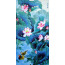 Rollbild "Lotusteich", chinesische Bildrolle aus Stoff