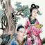 Chinesisches Bild Vier Künste, Wandbild Keramik