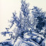 Porzellan Bild "Palast im Winterzauber", chinesisches Wandbild