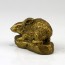 Messing-Figur Hase gold