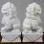 Fu-Hunde Stein-Figuren weiß
