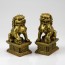 Fu-Hunde / Wächterlöwen Messing-Figuren