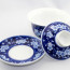 Gaiwan "Edle Kirschblüte", blau-weiß Porzellan-Teetasse mit Deckel
