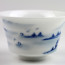 Chinesische Teetasse Porzellan blau-weiß, von Hand bemalt