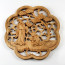 Holz-Wandbild "Gelehrter", chinesisches Fenster