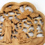 Wandbild "Gelehrter", Holzbild, chinesischer Holzschnitz
