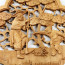 Chinesisches Bild Holz "Bauer", Wandornament Holz