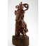 Holzfigur "Bodhisattva Wei Tuo", Holz Deko