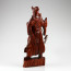 Holzskulptur "General Guan Yu", Holzschnitzerei, chinesische Holzkunst