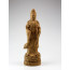 Holzskulptur "Guan Yin mit Lotus", chinesische Holzfigur Kwan Yin