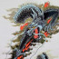 Rollbild Drache - japanischer Stil