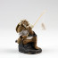 Bonsaifigur Angler, chinesische Tonfigur