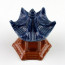 Bonsai-Figur "Pavillion mit Schwingdach", chinesische Keramikfigur