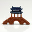 Chinesische Brücke mit Pavillon, Bonsai-Deko
