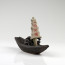 Bonsai-Figur chinesisches Boot, Keramikfigur