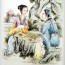 Chinesisches Porzellanbild, Wandbild Keramik Fliese