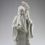 Porzellan-Skulptur "Shou" mit Drachenstab und Pfirsich