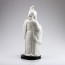 Porzellanfigur weiß auf Sockel, chinesischer Glücksgott "Shou"